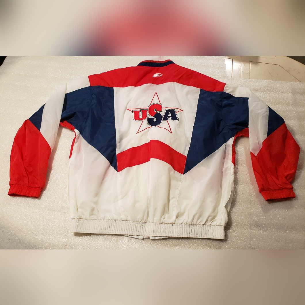 Vintage Usa Olympic Team Large Atlanta 1996 Starter Brand Windbreaker Jacket